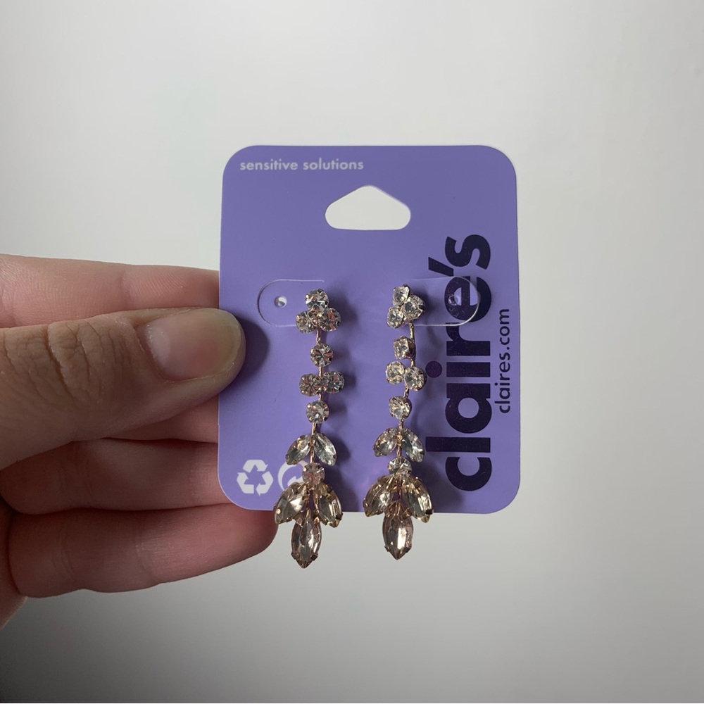 Claire's Gold Drop Formal or Semi Formal Earrings